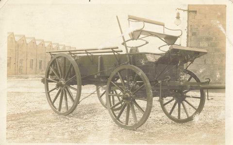 Old real photo postcard of a carriage