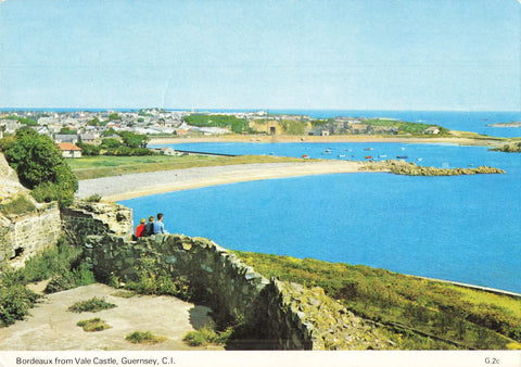 Modern size postcard of Bordeaux from Vale Castle, Guernsey