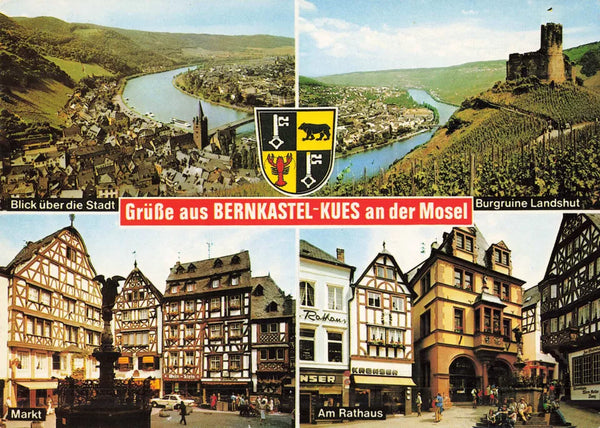 Modern size multiview postcard of Bernkastel-Kues, Germany