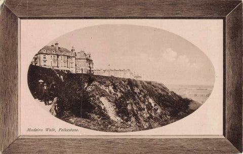 Old postcard of&nbsp;Madeira Walk, Folkestone in Kent