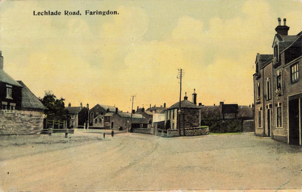 Old postcard of Lechlade Road, Faringdon