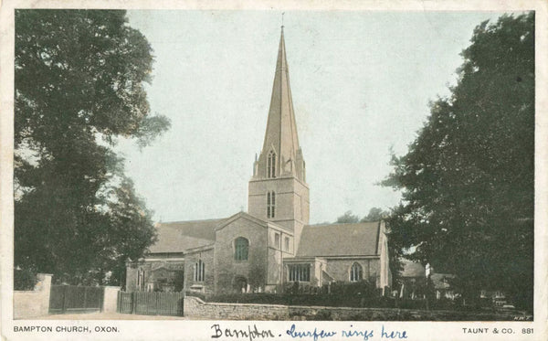 BAMPTON CHURCH, OXON - OLD OXFORDSHIRE POSTCARD