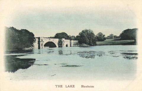 THE LAKE, BLENHEIM, PRE 1918 OXFORDSHIRE POSTCARD