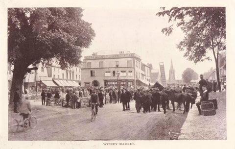 WITNEY MARKET - PHOTOGRAPH OF A POSTCARD - NOT A POSTCARD (ref 7193/23/F)