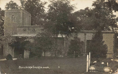 SOULDERN CHURCH, OXFORDSHIRE, NR BICESTER - OLD RP POSTCARD (ref 7200/23/F)