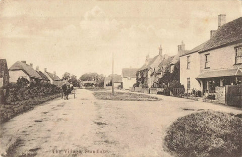 Old postcard of The Village, Standlake, Oxfordshire