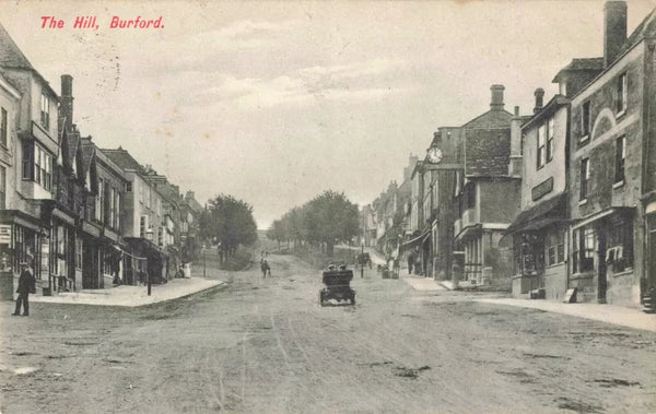 BURFORD, THE HILL - 1907 OXFORDSHIRE POSTCARD (ref 7240/23/F)