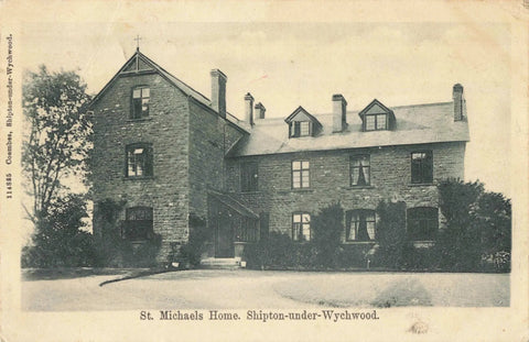 ST MICHAEL'S HOUSE, SHIPTON-UNDER-WYCHWOOD OXFORDSHIRE 1908 POSTCARD