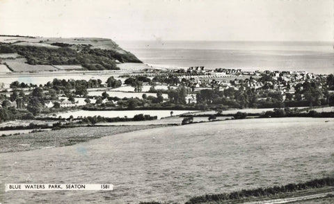 BLUE WATERS PARK, SEATON - OLD HOLIDAY PARK POSTCARD, 1961 (ref 5756/24)