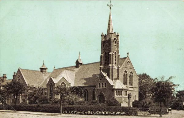 CLACTON ON SEA, CHRIST CHURCH - OLD POSTCARD