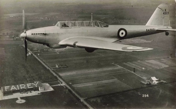 Real photo postcard of aeroplane, Fairey