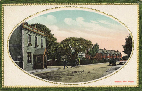 RAILWAY INN, MEOLS, NR HOYLAKE, WIRRAL - OLD POSTCARD (ref 7176/23)