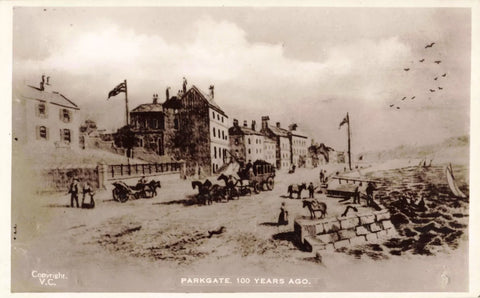 PARKGATE 100 YEARS AGO - OLD WIRRAL CHESHIRE POSTCARD