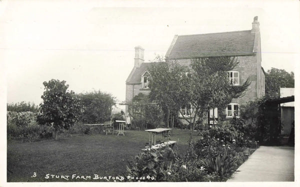 Old postcard of Sturt Farm, Burford, Oxfordshire