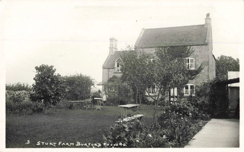 Old postcard of Sturt Farm, Burford, Oxfordshire