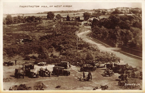 Old real photo postcard of Thurstaston Hill, Nr West Kirby, Wirral