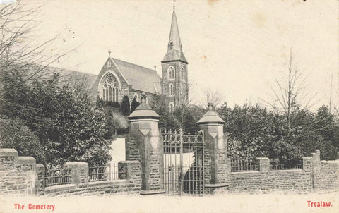 Old postcard of Trealaw Cemetery, Glamorgan