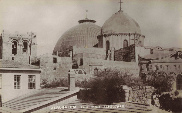 Real photo postcard of The Holy Sepulchre, Jerusalem