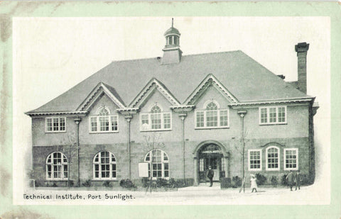 Old postcard of Technical Institute, Port Sunlight, Wirral