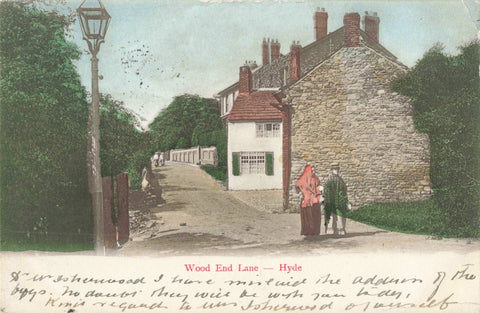 1903 postcard of Wood End Lane, Hyde in Cheshire