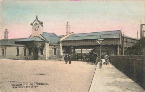 Northwich Railway Station, Cheshire, pre 1918 postcard