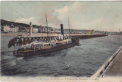 TROUVILLE - ARRIVEE DU BATEAU DU HAVRE -L'AUGUSTIN NORMAND -LL 1913 (ref 2715/12