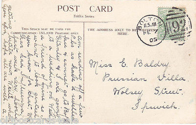 BOLTON - IN THE PARK - 1905 S/RING & DUPLEX POSTMARK (ref 5394)