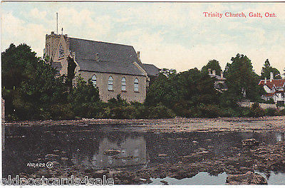 TRINITY CHURCH, GALT, ONTARIO POSTCARD (ref 2170)