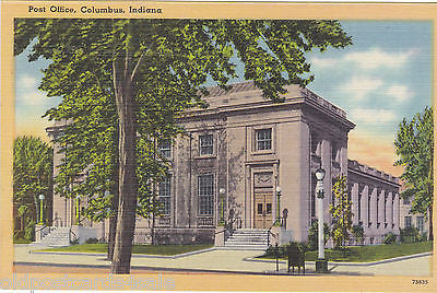 POST OFFICE, COLUMBUS, INDIANA - POSTCARD (ref 5597/13)