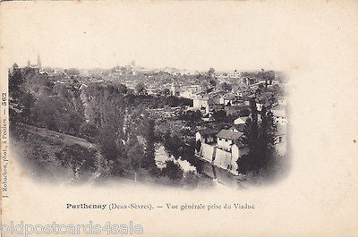 PARTHENAY, VUE GENERALE PRISE DU VIADUC - OLD POSTCARD (ref 3726)