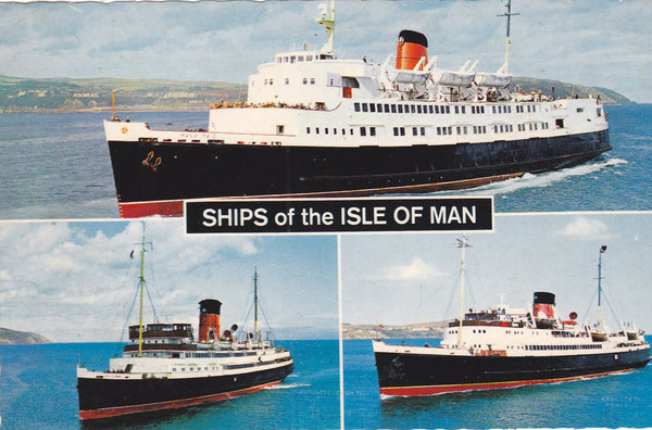 SHIPS OF THE ISLE OF MAN - BAMFORTH POSTCARD - FERRIES (ref 3613/20/5)