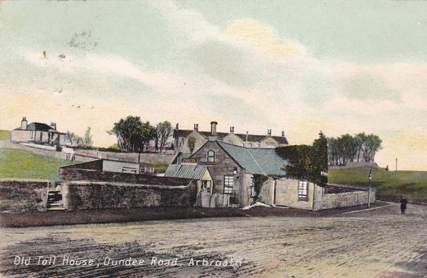 Old postcard of The Old Toll House, Dundee Road, Arbroath