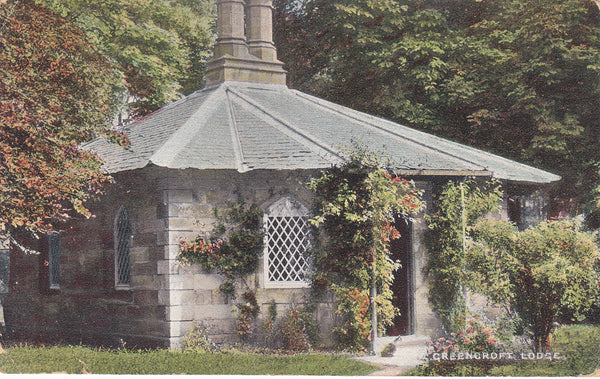 Old postcard of Greencroft Lodge in Co Durham 