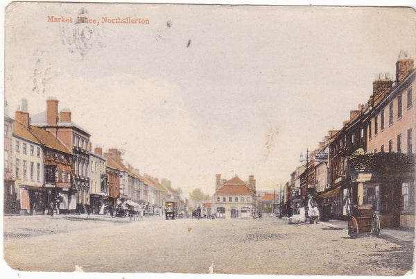 Old postcard of Market Place, Northallerton