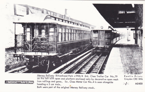 100 YEARS OF MERSEY RAILWAY, SET OF 6 POSTCARDS BY PAMLIN (ref 4005/19)