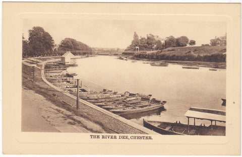 RIVER DEE, CHESTER - EMBOSSED POSTCARD (ref 056)